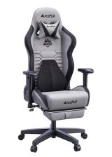 cdkeylord.com, AutoFull Gaming Chair Grey PU Leather Footrest Racing Style Computer Chair, Headrest E-Sports Swivel Chair, AF083GPJA Official AutoFull Gaming Chair Grey PU Leather Footrest Racing Style Computer Chair, Headrest E-Sports Swivel Chair, AF083GPJA